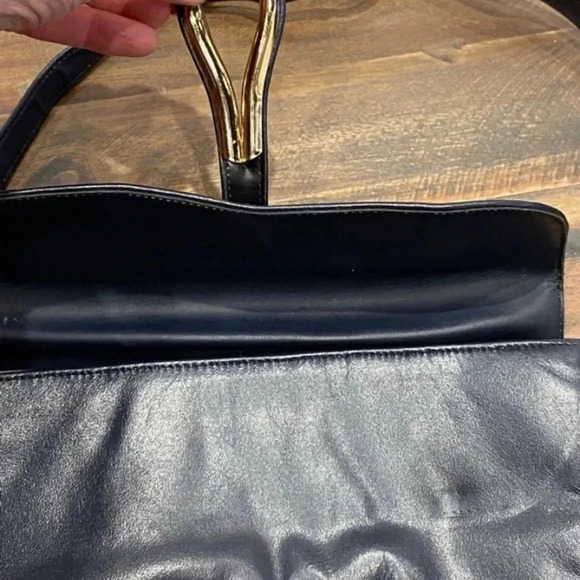 Lederer Vintage 1950s Navy Blue Leather Purse - Picture 2 of 9